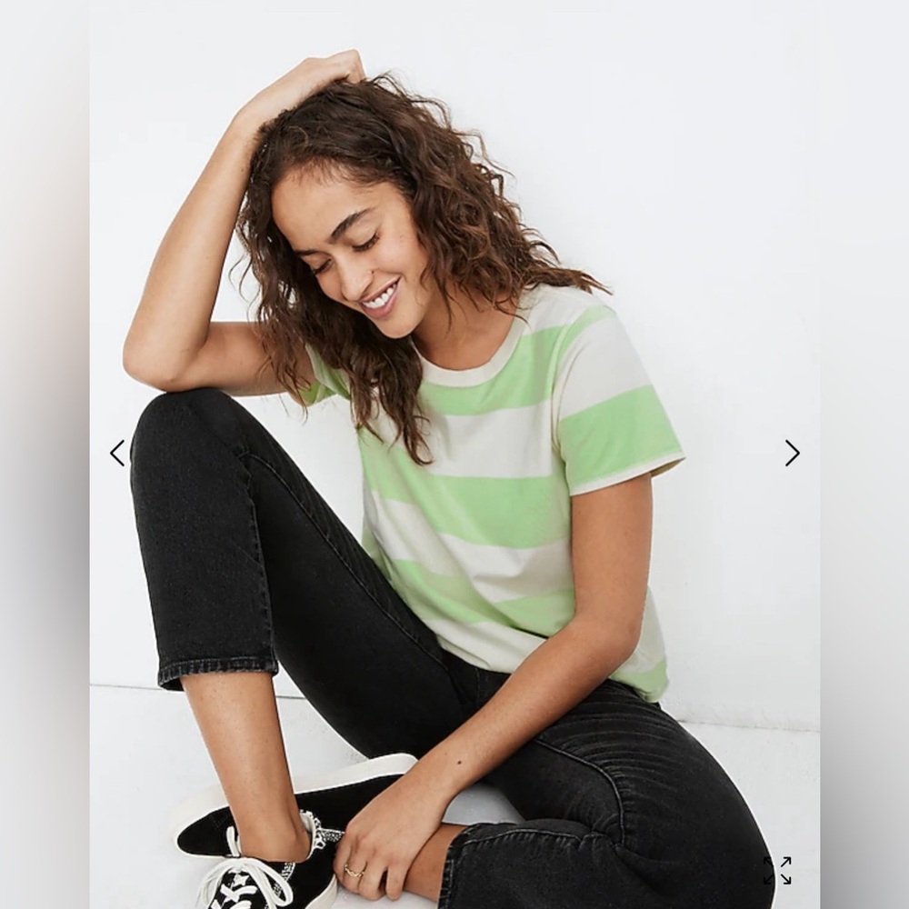 NWT Madewell Supima® Cotton Essential Tee in Brookline Stripe
